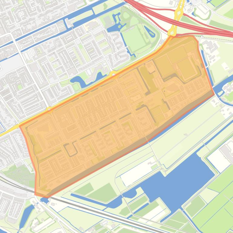 Kaart van de buurt Sluispolder Oost.