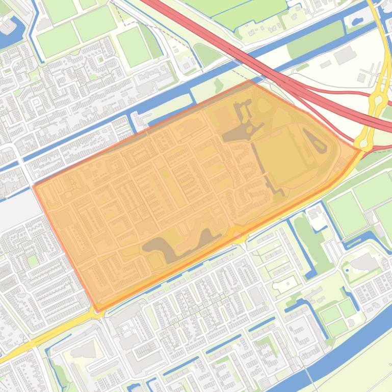 Kaart van de buurt Sluispolder West.