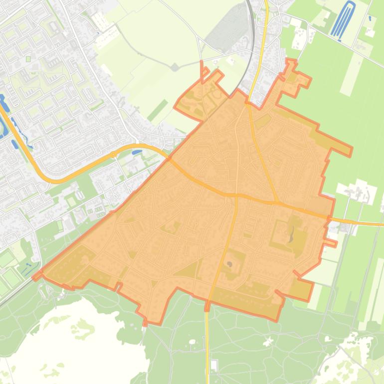 Kaart van de buurt Soest Zuid.