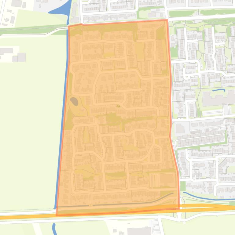 Kaart van de Sommelsdijk vogelbuurt west.