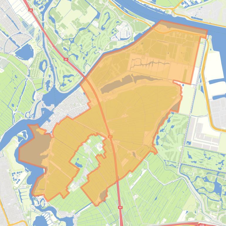 Kaart van de buurt Spaarndam Omgeving.