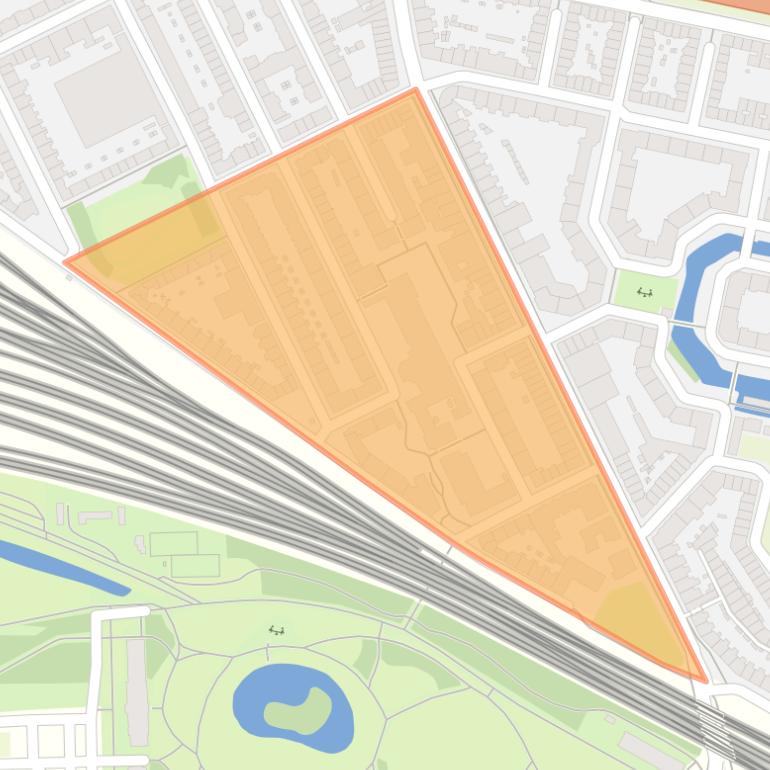 Kaart van de Spaarndammerbuurt-Zuidwest.