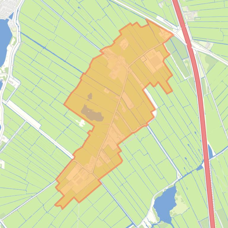 Kaart van de buurt Spaarnwoude.