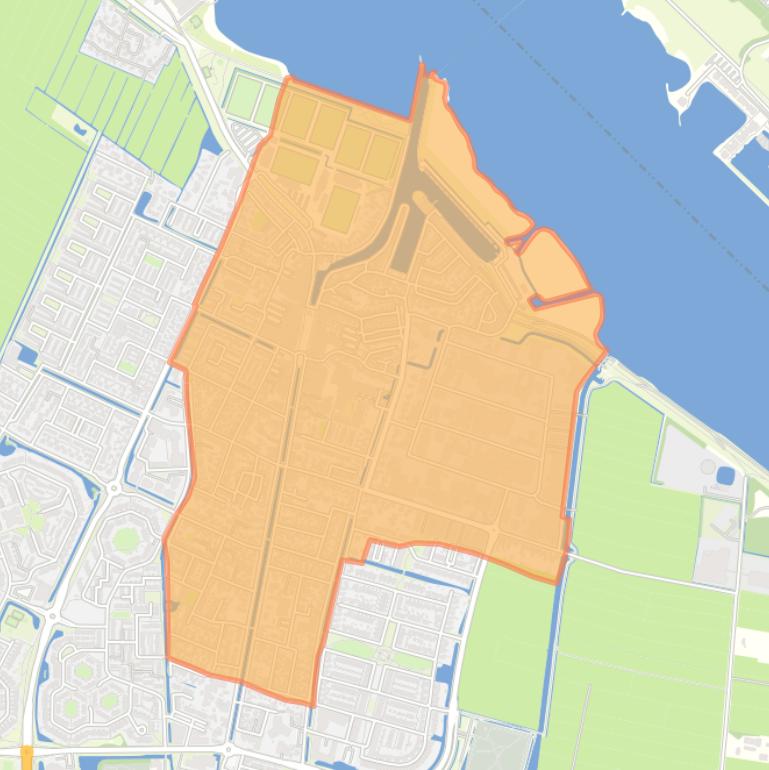 Kaart van de buurt Spakenburg.