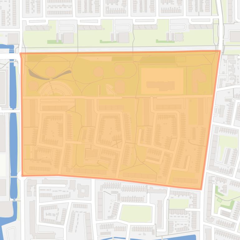 Kaart van de Spijkerboorbuurt.