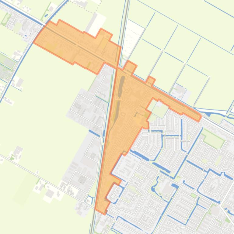 Kaart van de Spoorbuurt.