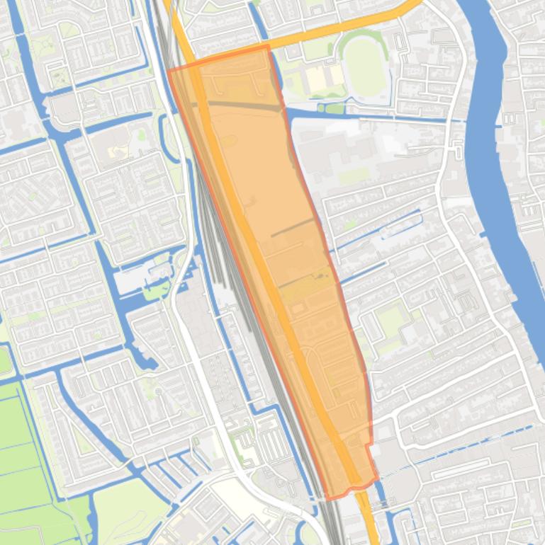 Kaart van de Spoorbuurt.