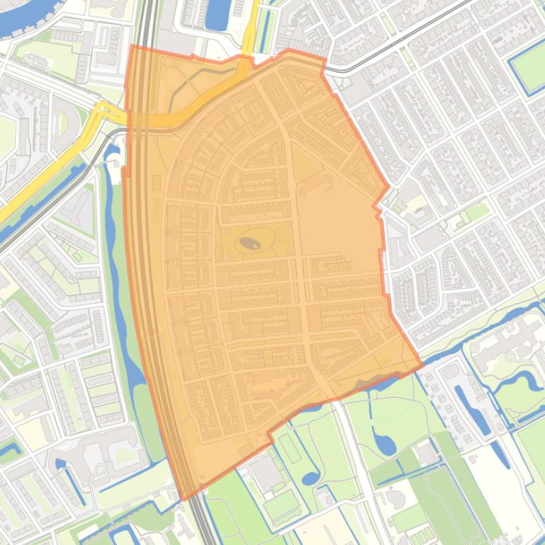 Kaart van de buurt Spoorwijk.