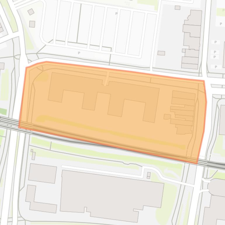 Kaart van de buurt Spoorzone Noord-West.