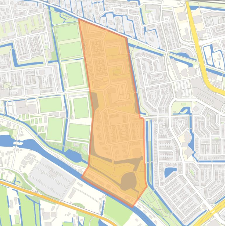 Kaart van de Sportbuurt.