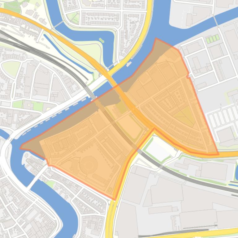 Kaart van de Sportliedenbuurt.