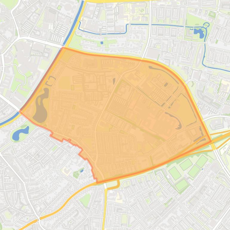 Kaart van de buurt Sportpark.