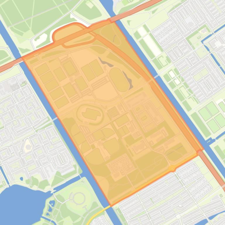 Kaart van de buurt Sportpark Fanny Blankers Koen.