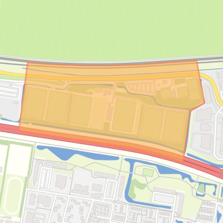 Kaart van de buurt Sportpark.