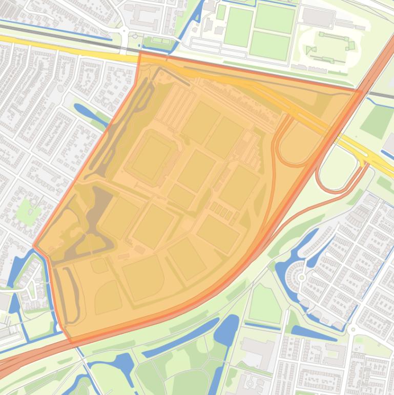 Kaart van de buurt Sportterrein Krommedijk.