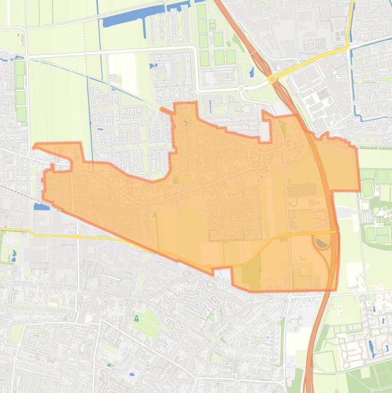 Kaart van de buurt Sprang.