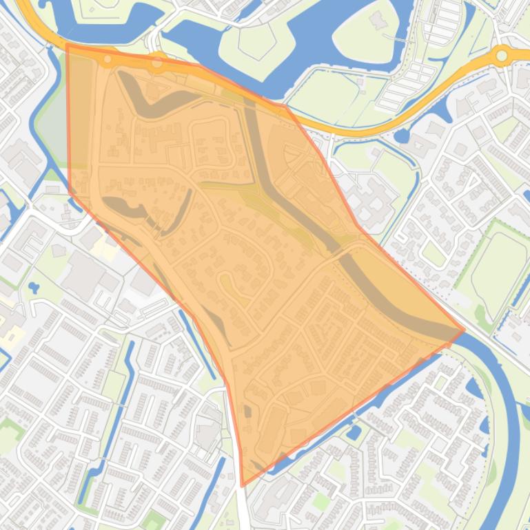 Kaart van de buurt Spuilaan en omgeving.