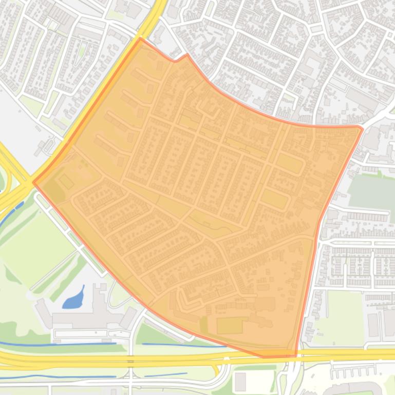 Kaart van de Staatsliedenbuurt Oost.