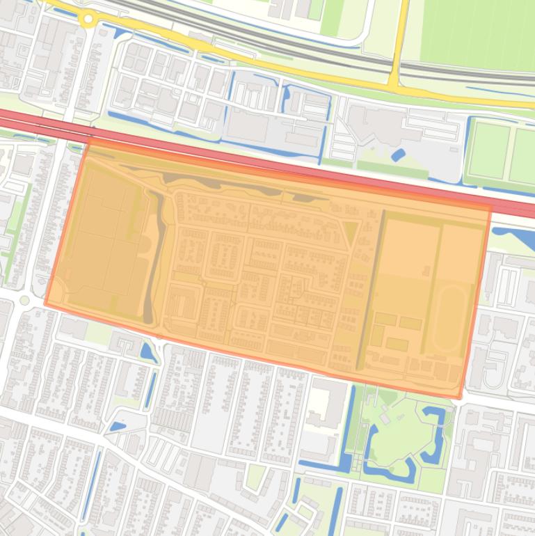 Kaart van de Staatsliedenbuurt.