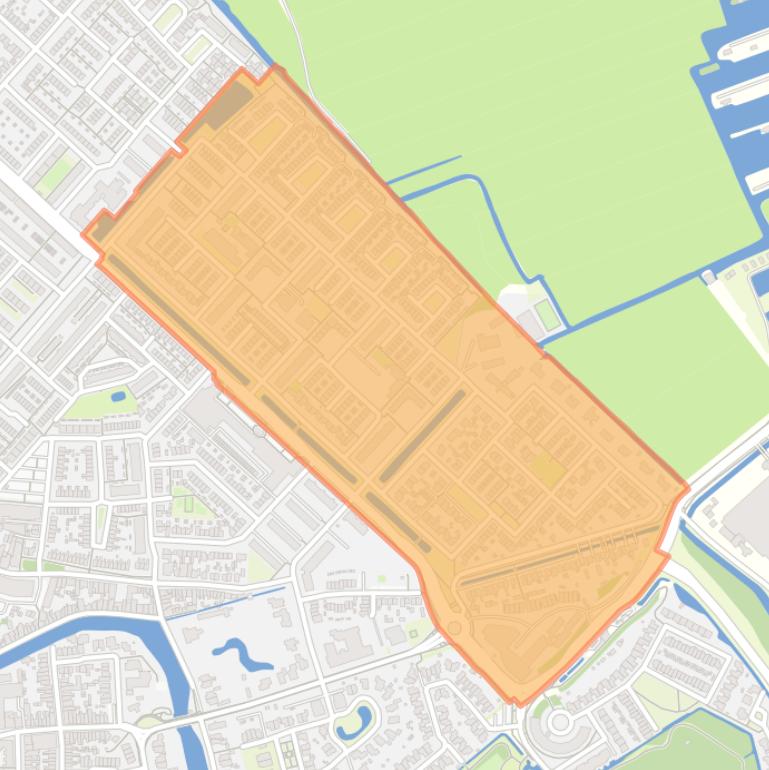 Kaart van de Staatsliedenbuurt.