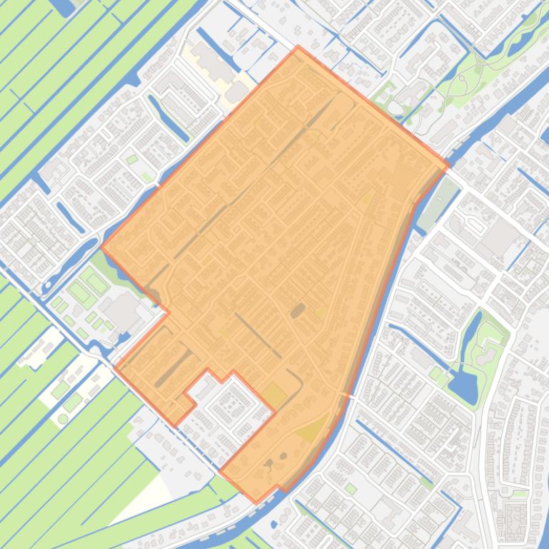 Kaart van de Staatsliedenbuurt/Vijfakkers.