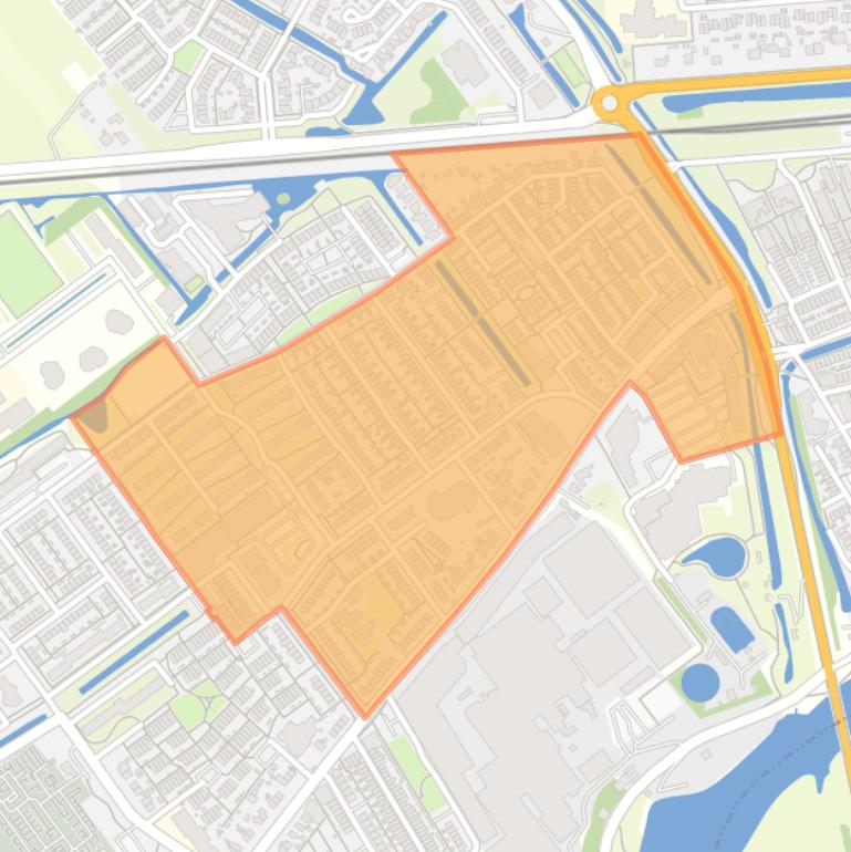 Kaart van de Staatsliedenbuurt.