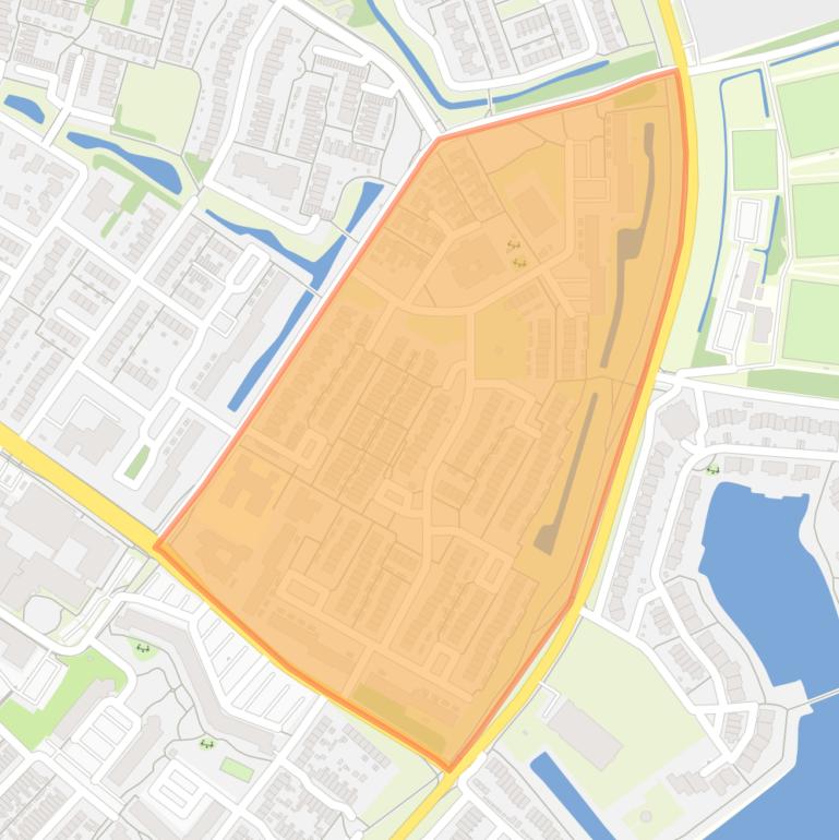 Kaart van de Staatsliedenbuurt-Zuid.