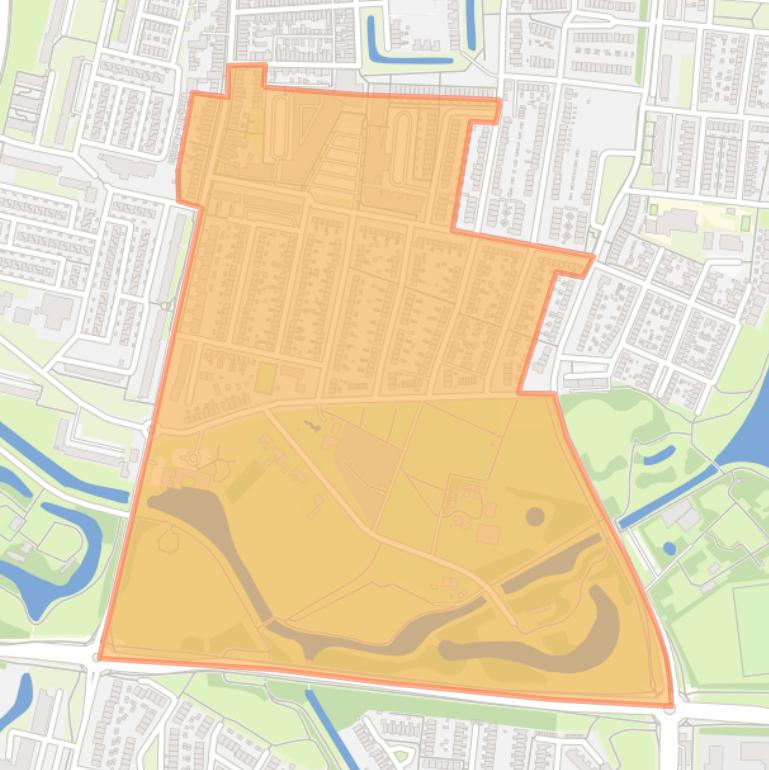 Kaart van de Staatsliedenbuurt.