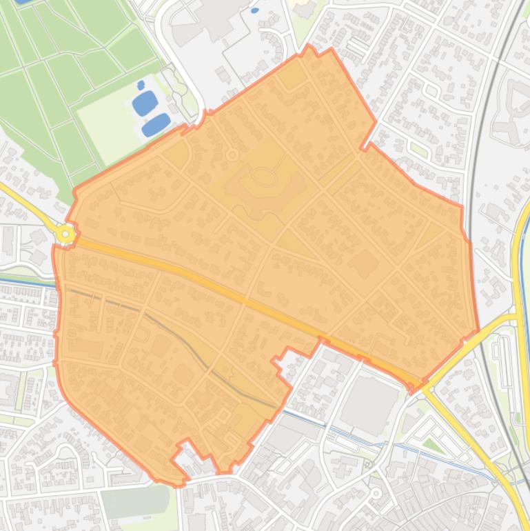 Kaart van de buurt Staatsliedenwijk.