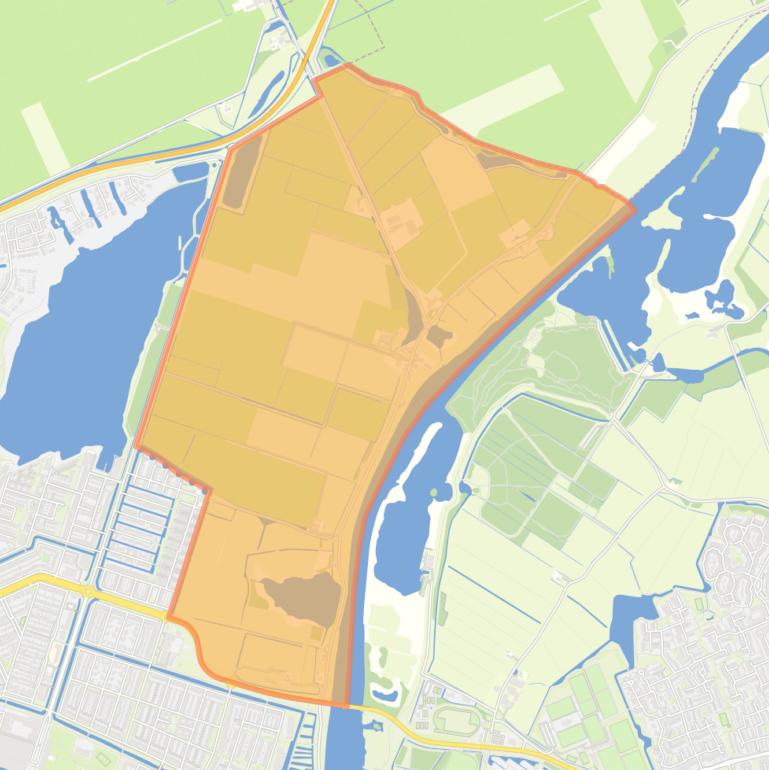 Kaart van de buurt Stadsbroek.