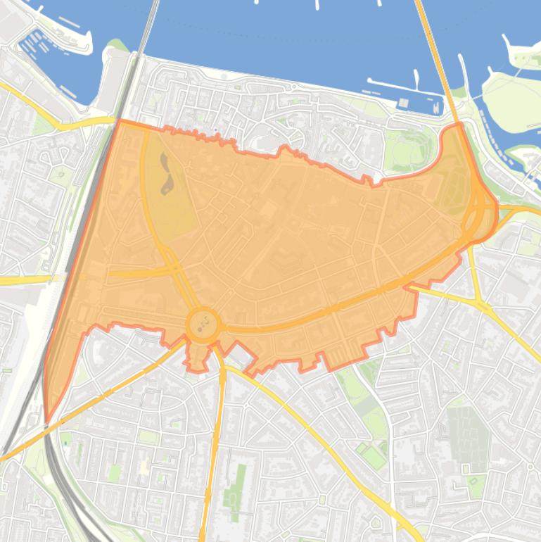 Kaart van de buurt Stadscentrum.