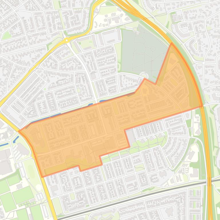 Kaart van de buurt Stadsdennen Midden.