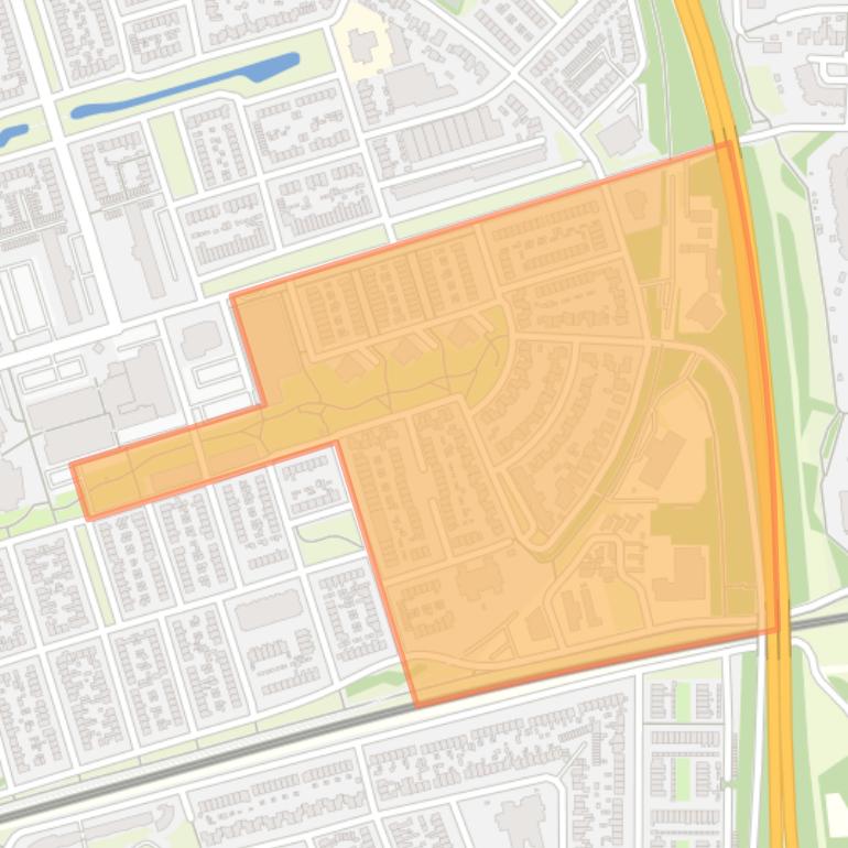 Kaart van de buurt Stadsdennen Oost.