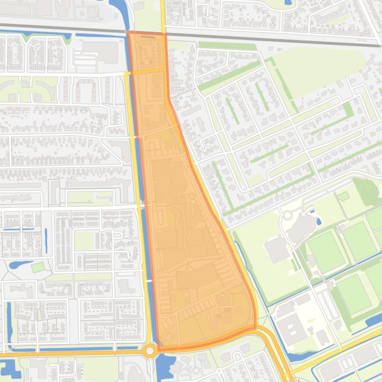 Kaart van de buurt Stadshart-Zuid.