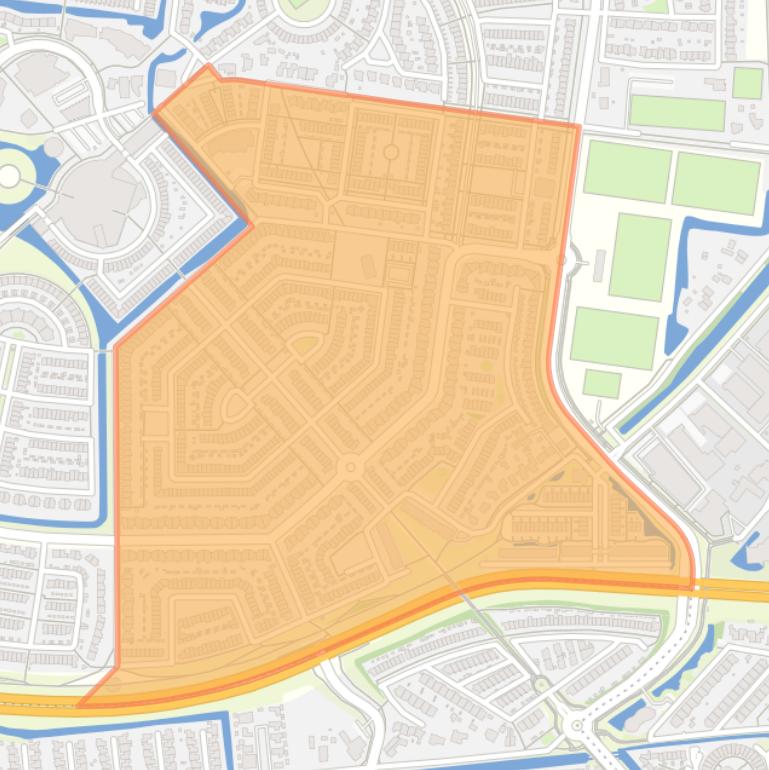 Kaart van de buurt Stadskwartier.