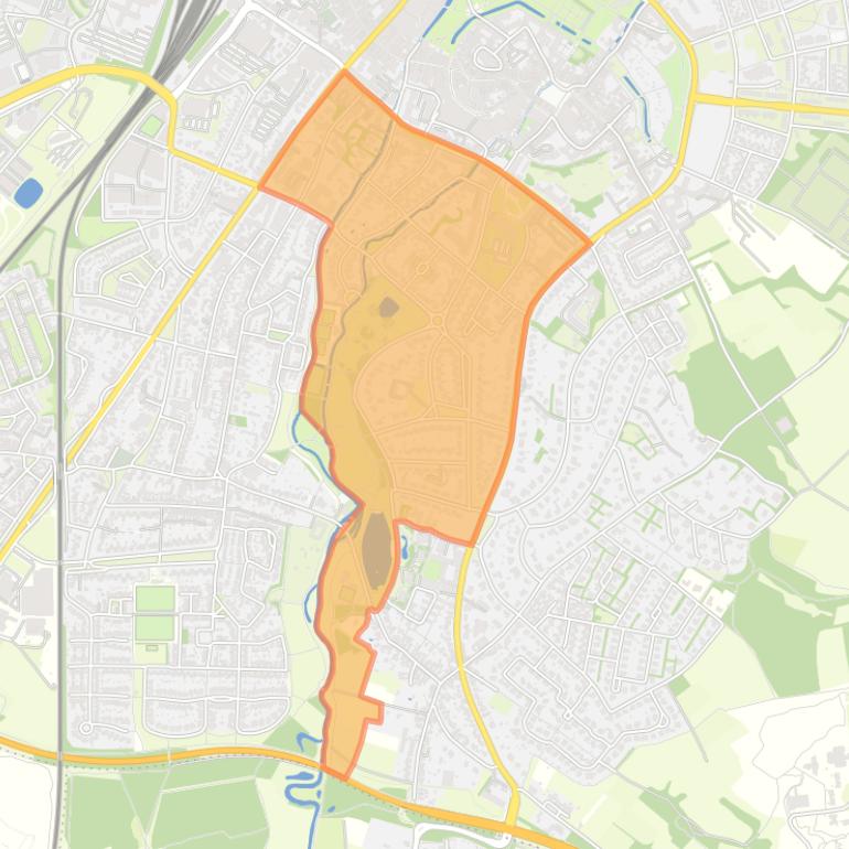 Kaart van de buurt Stadspark.