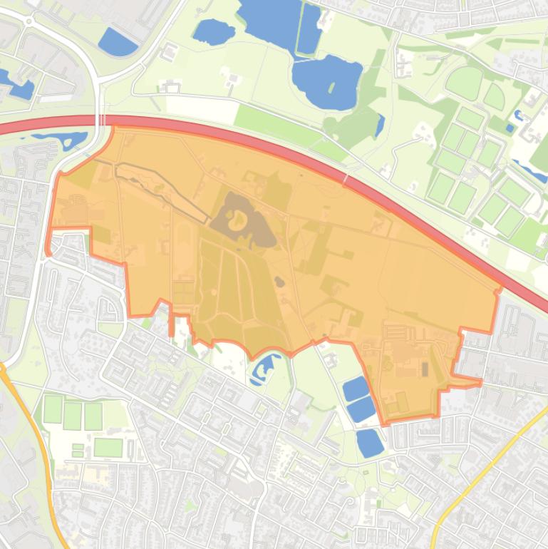 Kaart van de buurt Stadspark Weusthag Zuid.