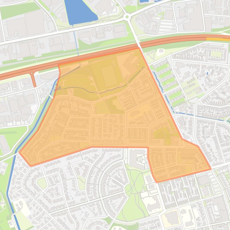 Kaart van de buurt Stadsveld-Noord-Bruggert.