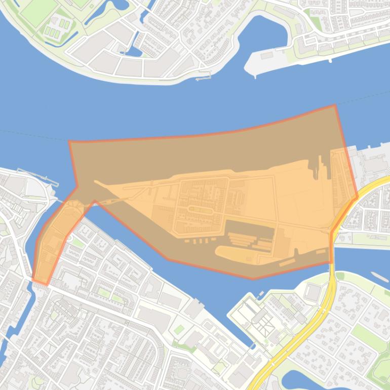 Kaart van de buurt Stadswerven.