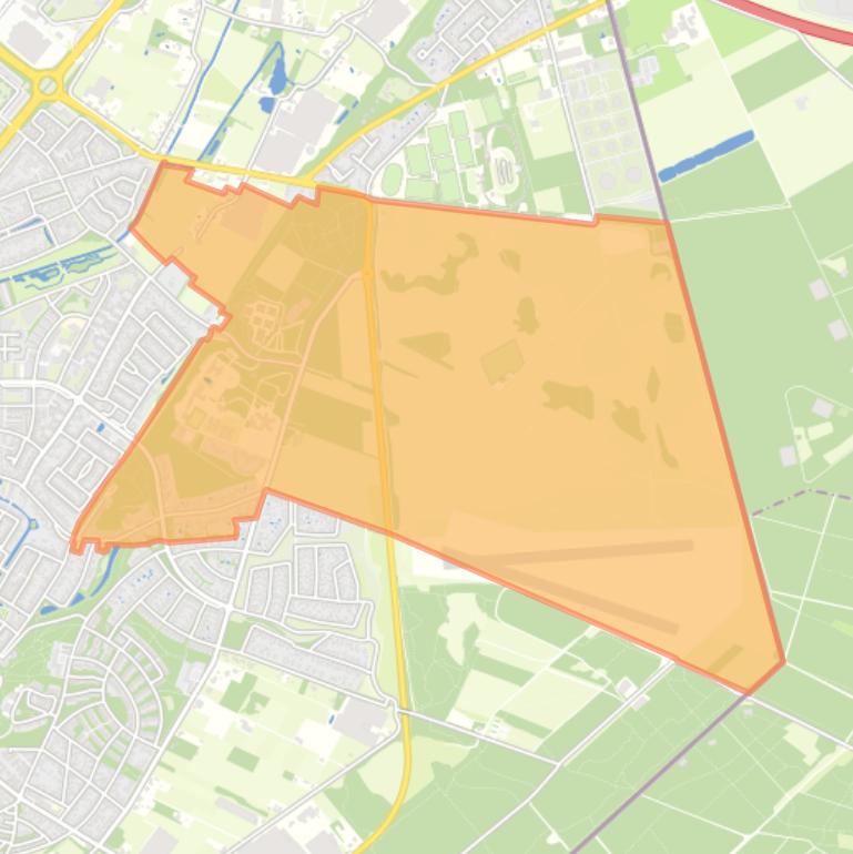 Kaart van de buurt Stalberg-Noord.
