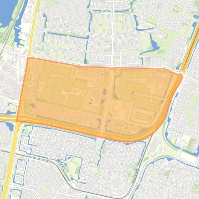 Kaart van de Startbaanbuurt.