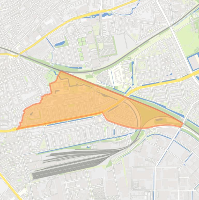 Kaart van de buurt Statenkwartier.