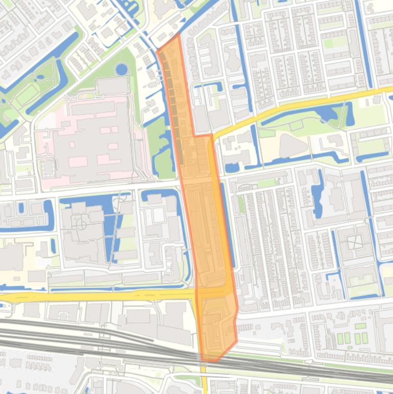 Kaart van de buurt Statensingel.