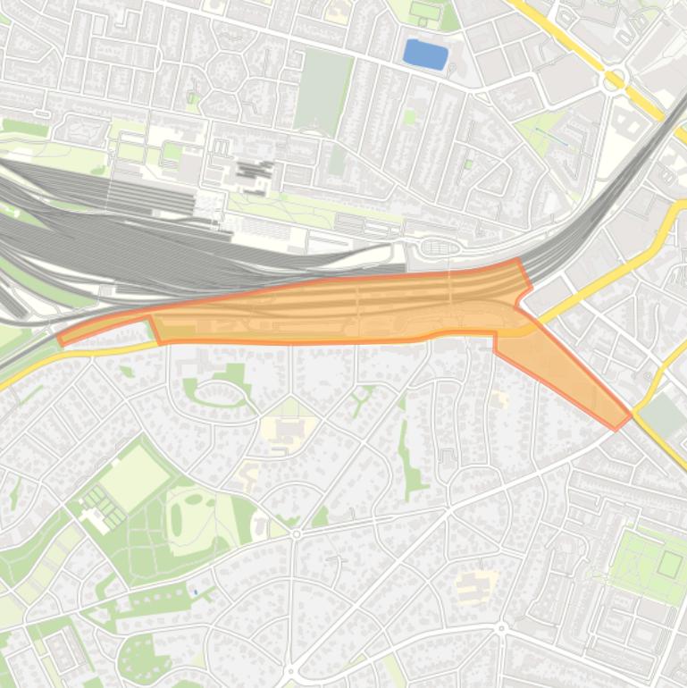 Kaart van de Stationsbuurt.