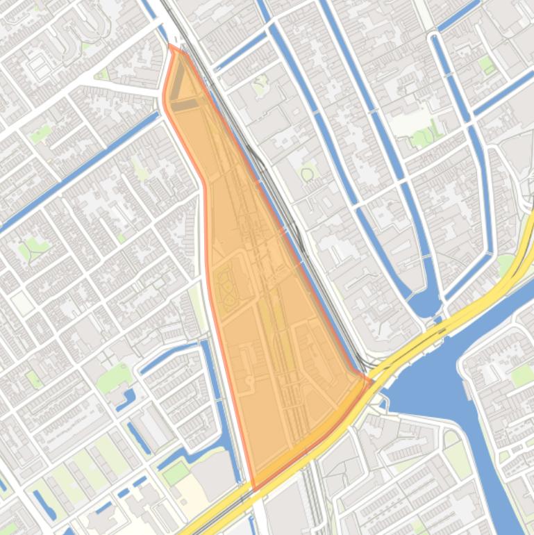 Kaart van de Stationsbuurt.