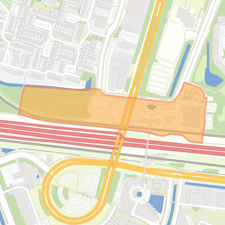 Kaart van de Stationsbuurt-Noord.