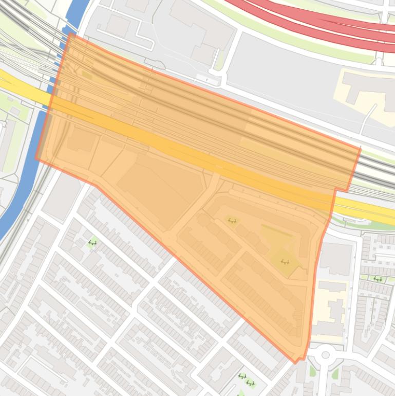 Kaart van de Stationsbuurt.