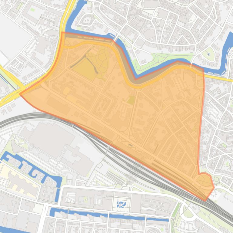 Kaart van de Stationsbuurt.