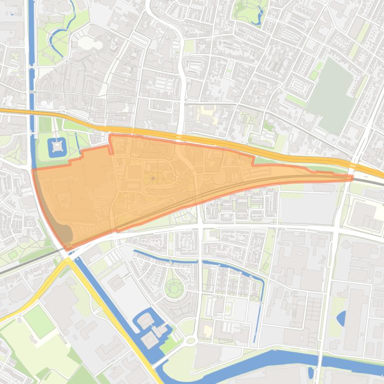 Kaart van de buurt Stationsgebied.