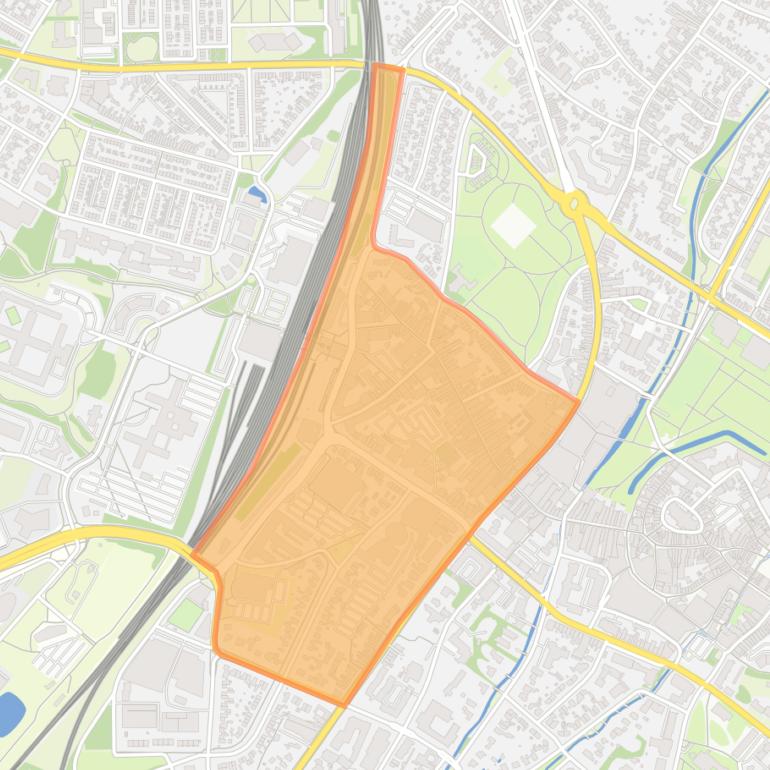 Kaart van de buurt Stationskwartier.